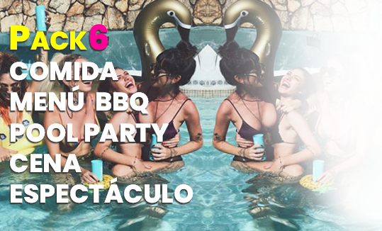 PACK 6 COMIDA+POOL PARTY+CENA ESPECTACULO MOJACAR