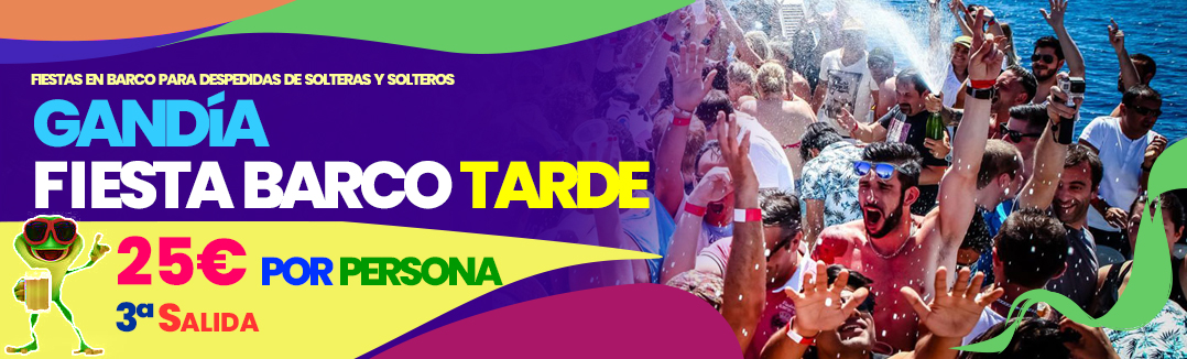 3ª Salida Fiesta en BarcoTarde Gandia 25€