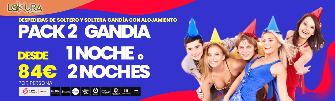 Packs 2 Premium con Alojamiento Gandia