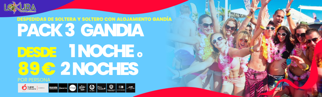 Packs 3 Club con Alojamiento Gandia
